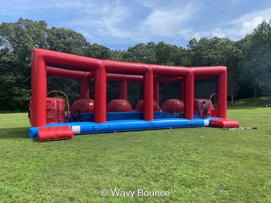 Obstacle Course Wavy Bounce Bouncy House Water Slides Inflatables